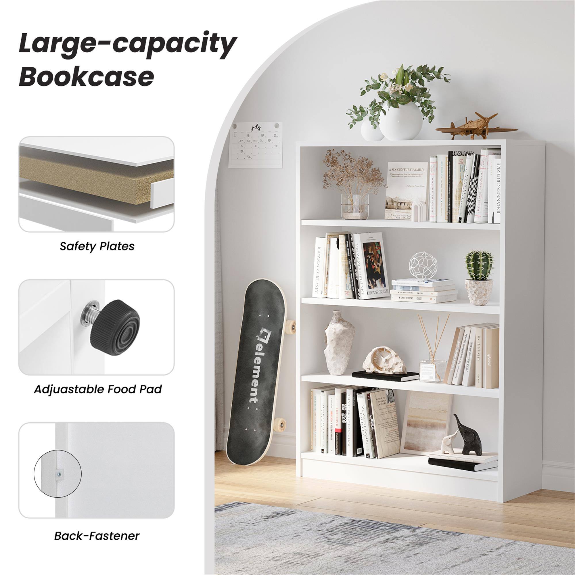 Large-capacity Bookcase

Safety Plates

Adjustable Food Pad

Back-Fastener
