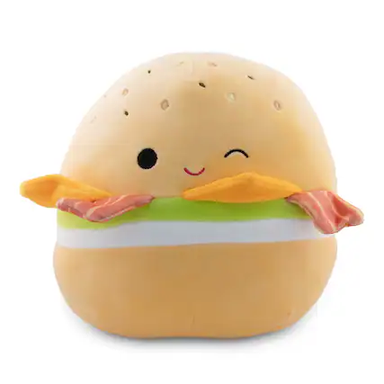 Front. Kellytoy - Squishmallows Breakfast Squad 8 Inch Plush | Geronimo The Bagel - Multi-Color.