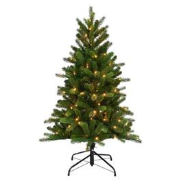 Celebrations - 4 ft. Pencil LED 150 ct Grand Illum Color Changing Christmas Tree - Green