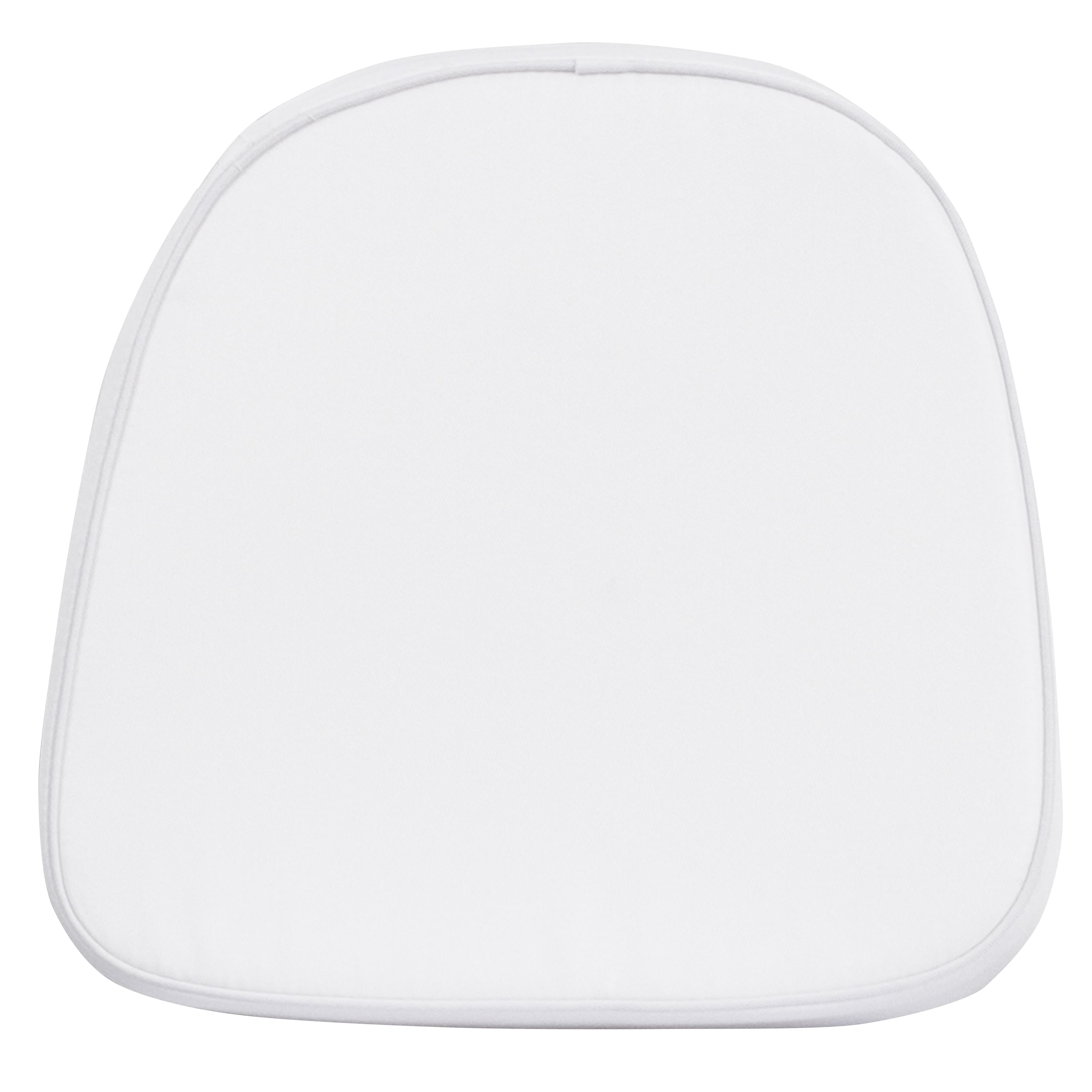 Emma + Oliver - Kids Soft Fabric Chiavari Chair Cushion - White