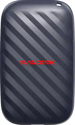 SANDISK - 500GB Portable Drive - Up to 600MB/s Read Speeds, 4x Faster than HDD, Durable, Up to 2M Drop Protection, USB Type-C - Black