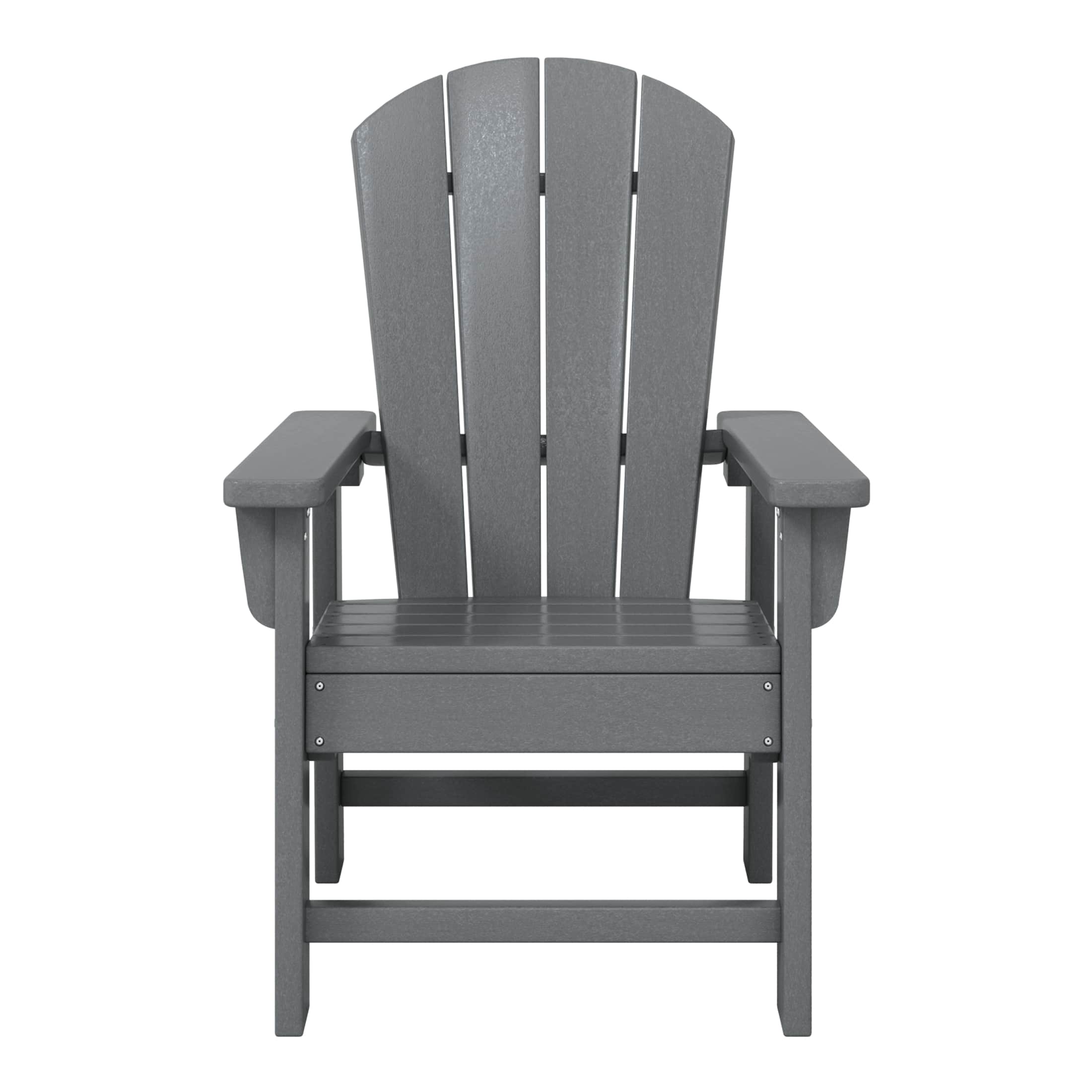 WestinTrends - Malibu Kids Outdoor HDPE Adirondack Plastic Patio Chair - Gray