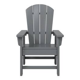 WestinTrends - Malibu Kids Outdoor HDPE Adirondack Plastic Patio Chair - Gray