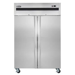 Koolmore - 54 in. Two-Door Commercial Reach-In Freezer with Top-Mounted Compressor, 49 cu. ft. in Stainless-Steel - Stainless Steel