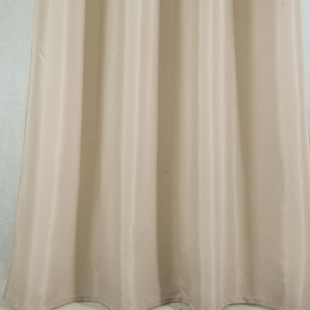 Angle. Olivia Gray - Olivia Gray Gilbert Solid Single Grommet Curtain Panel Pair - 54x84" Taupe - Taupe.