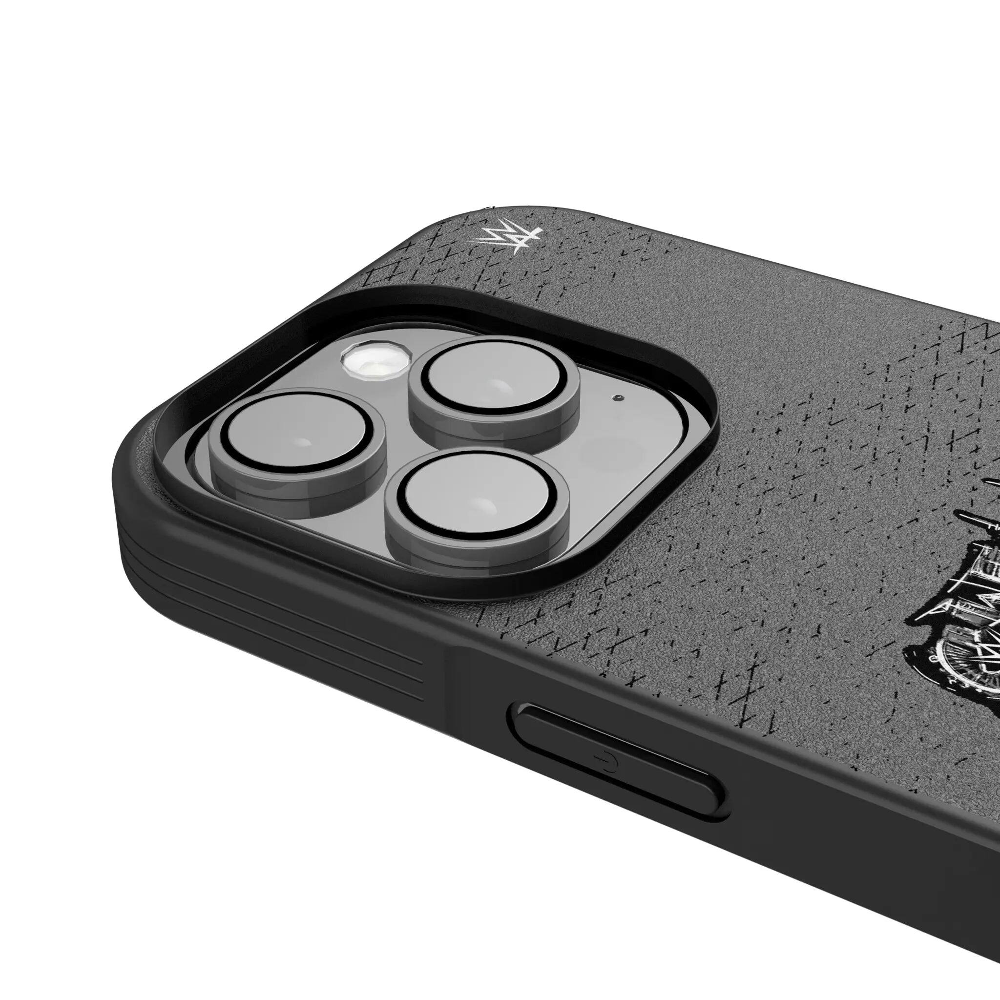 Left. Keyscaper - WWE Steel Bump Phone Case - Apple iPhone 15 Pro - WrestleMania 42.