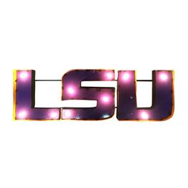 Imperial - LSU Tigers Logo Lighted Recycled Metal Sign - Multicolor