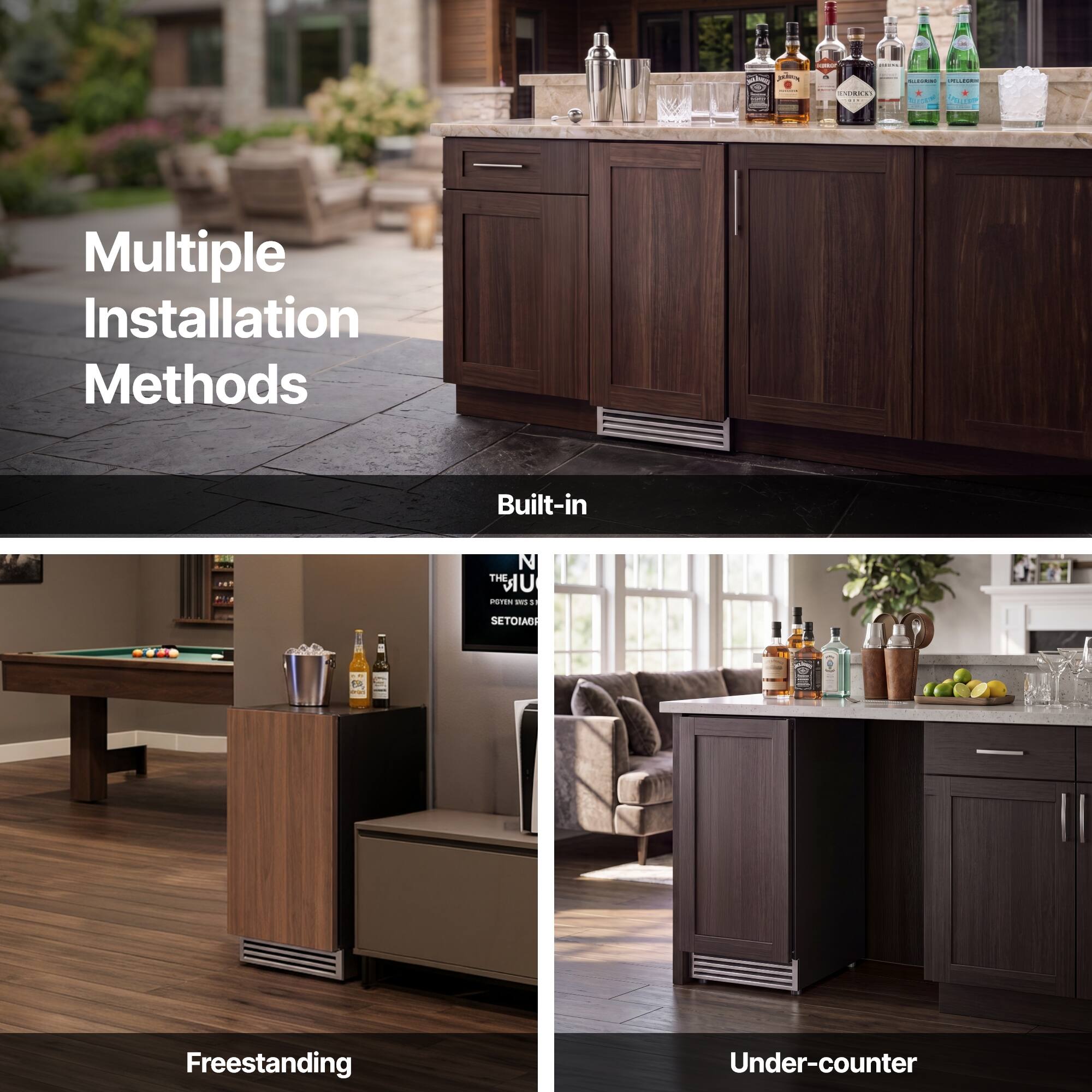 - UNICAN
- ENDRIK
- Multiple Installation Methods
- Built-in
- Freestanding
- Under-counter