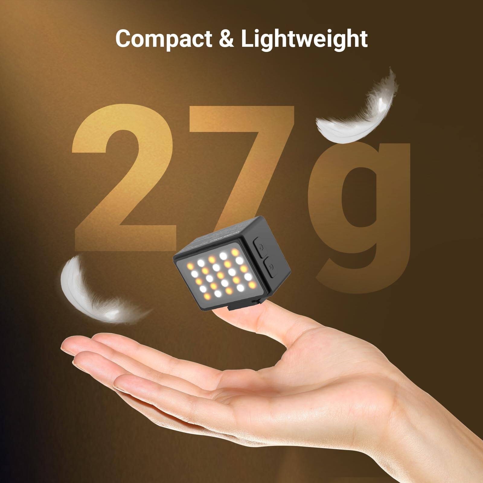 Compact & Lightweight  
27g
