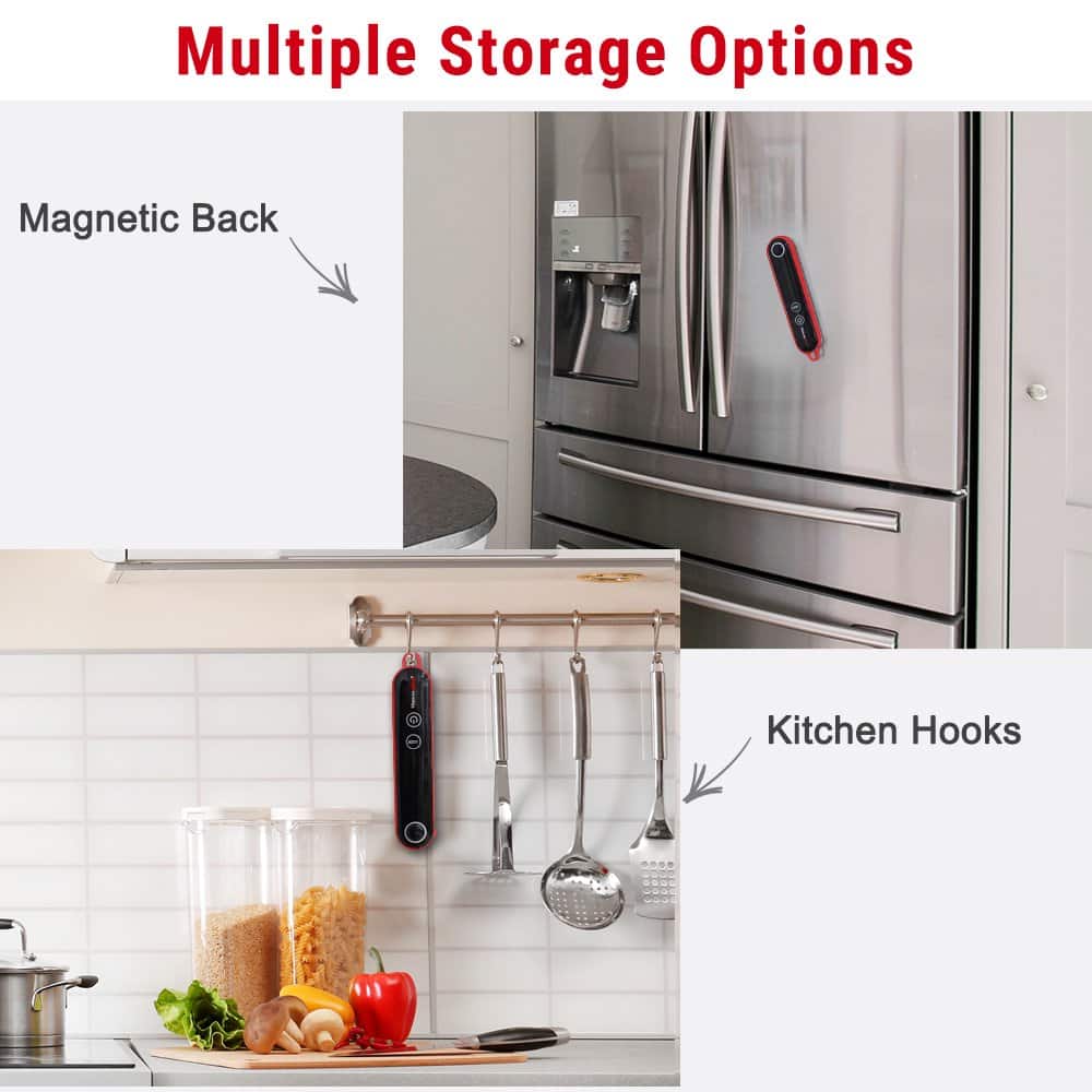 Multiple Storage Options: Magnetic Back, Kitchen Hooks