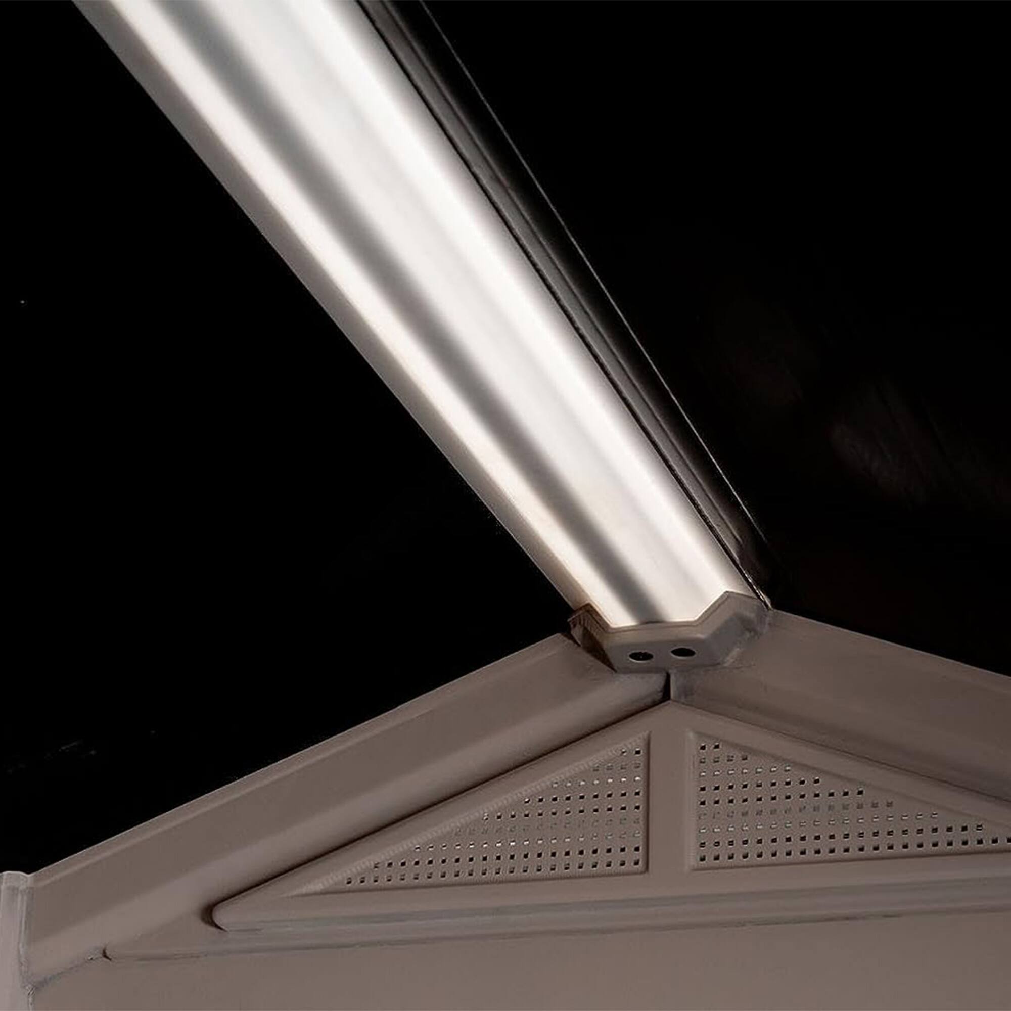 Alt View 7. Keter - Keter 211203 Factor 8 x 11 All Weather Resistant Outdoor Storage Shed, Taupe - Taupe/Brown.