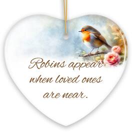 OrnamentallyYou - Robins Appear When Loved Ones are Near Ornament Christmas Memory Gift V1 - Multi-colored