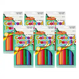 Charles Leonard - Pre-Sharpened Colored Pencils Assorted Colors 7 Inches 12 Per Pack 6 Packs