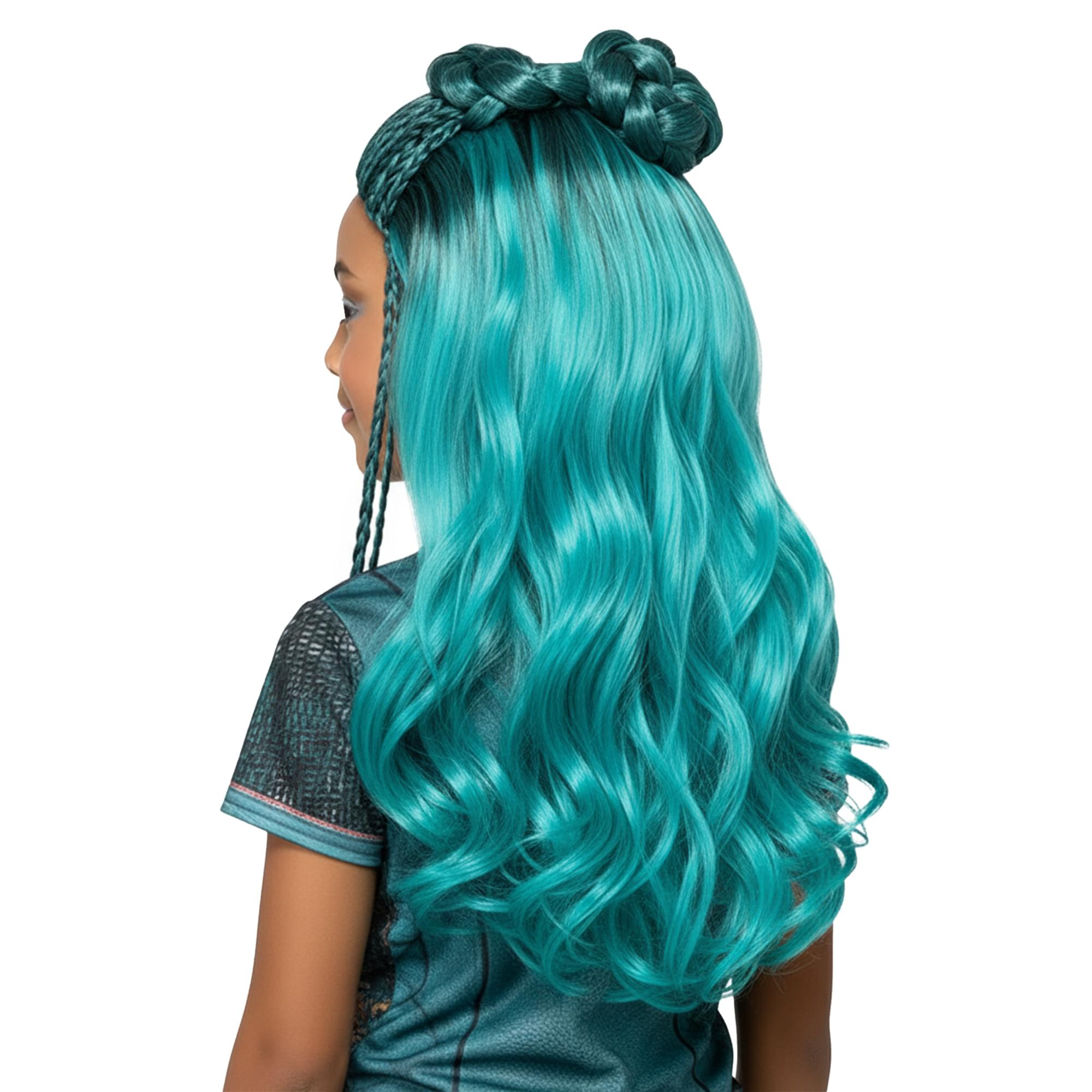 Alt View 10. Smiffys - Disney Descendants Uma Wig Ombre Costume Accessory - Blue.