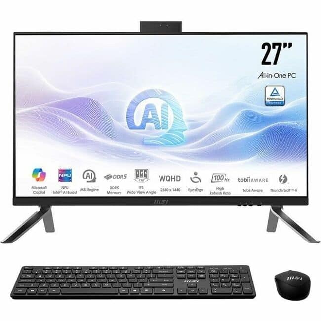 MSI - Modern AM273Q AI MODERN AM273Q AI 1UM-039US All-in-One Computer - Intel Core Ultra 5 125H - 16 GB - 1 TB SSD - 27" - Black