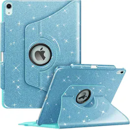 Kitcheniva - Rotating 360 Degree Stand Case For iPad Air 13 Inch M3 2025 With Pencil Holder - Glittering Blue