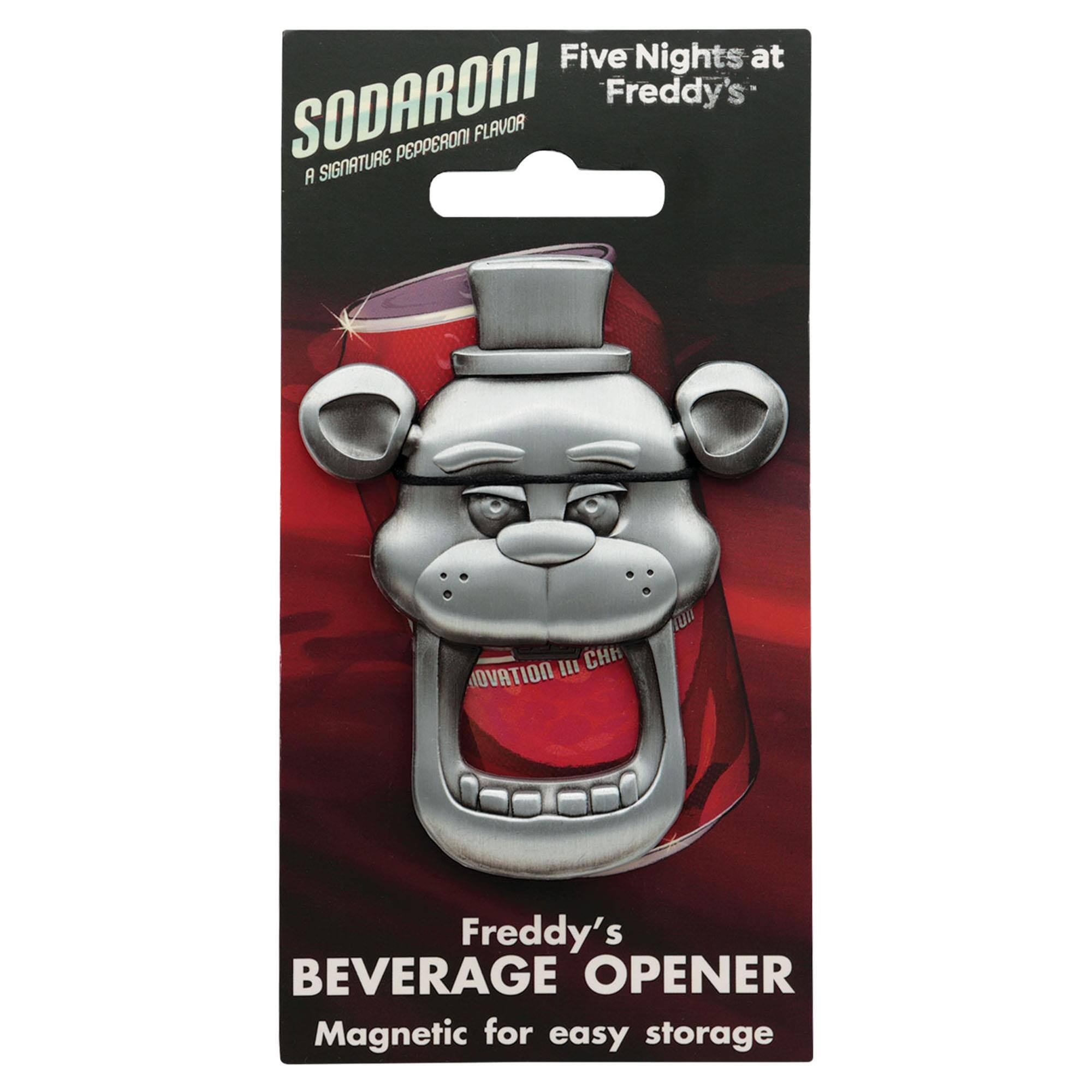 Five Nights at Freddy's SODARONI PEPPERONI FLAVOR A SIGNATURE III CHA OVATION U Freddy's BEVERAGE OPENER Magnetic for easy storage