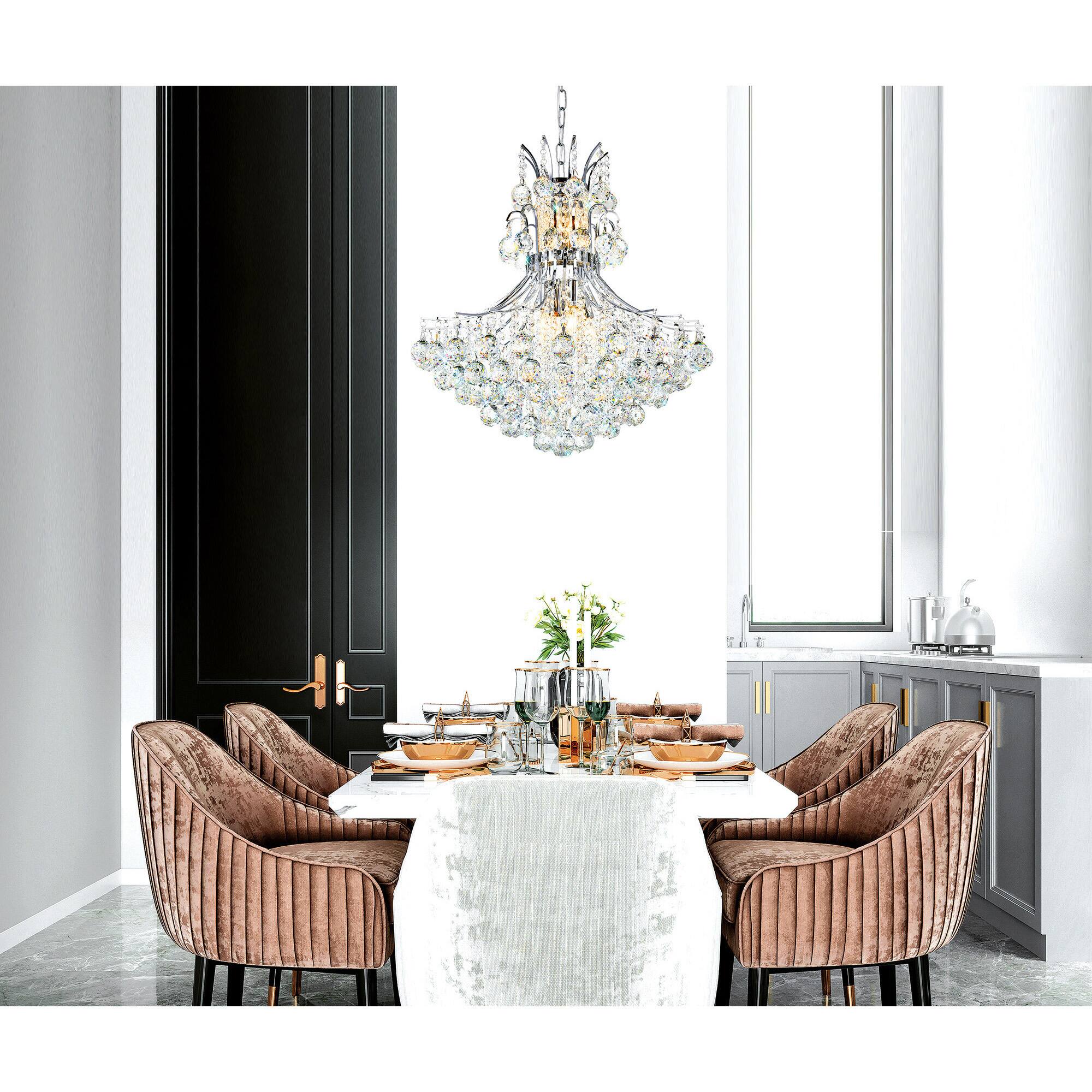 Alt View 2. CWI Lighting - Princess 10 Light Down Chandelier With Chrome Finish - Chrome.