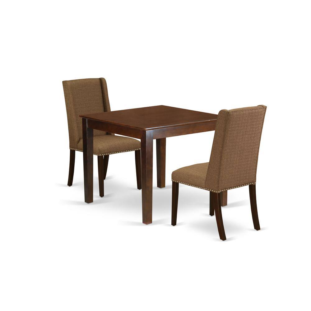Back. East West Furniture - Dining Room Set Mahogany - Brown.