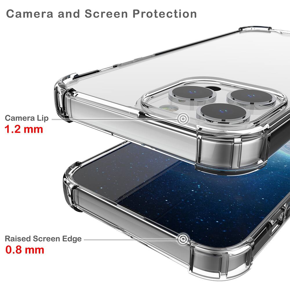 Camera and Screen Protection  
Camera Lip 1.2 mm  
Raised Screen Edge 0.8 mm
