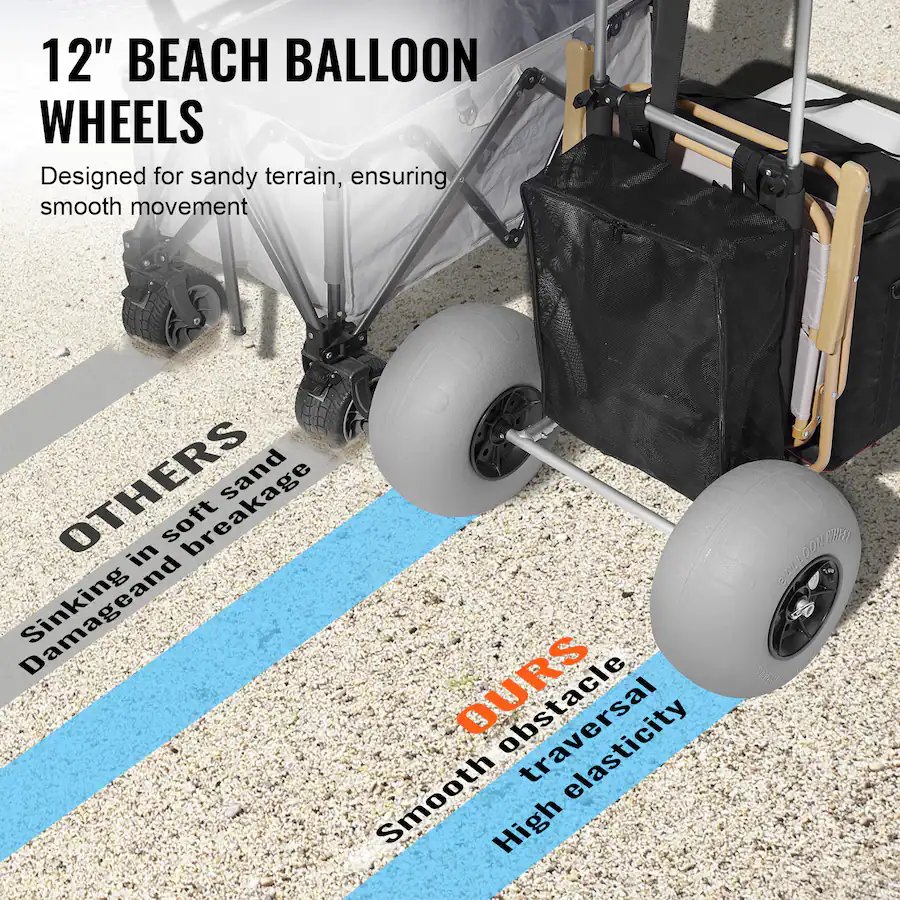 All Purpose Beach Cart Four Wheels 250 Lb. Capacity All Purpose Beach Cart Four Wheels 250 Lb. Capacity