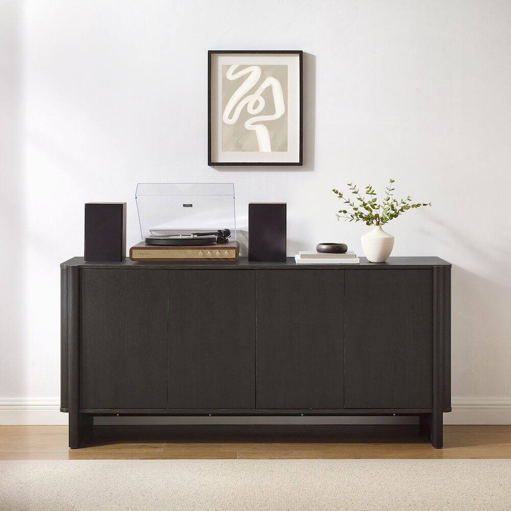 Alt View 9. Crosley Furniture - Wesley Sideboard - Black.