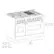 The image shows a stove with a range top and oven. The stove has a depth of 29 1/4" (743 mm) including the handle, and a depth of 27 3/4" (705 mm) without the handle. The stove is 36" - 37 1/2" (914 mm - 953 mm) in length.