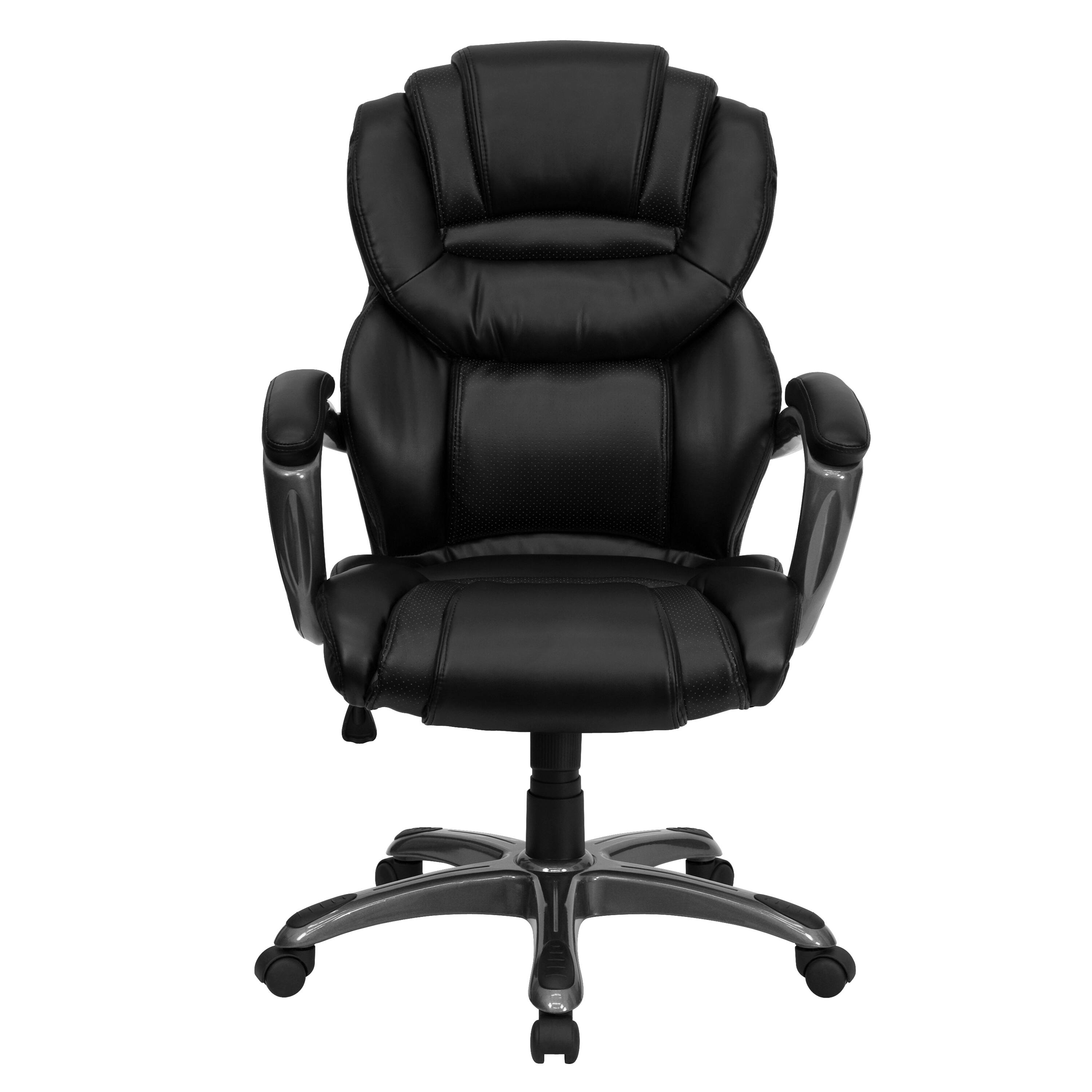 Alt View 7. Emma + Oliver - High Back Executive Swivel Ergonomic Office Chair with Accent Layered Seat/Back - Black.