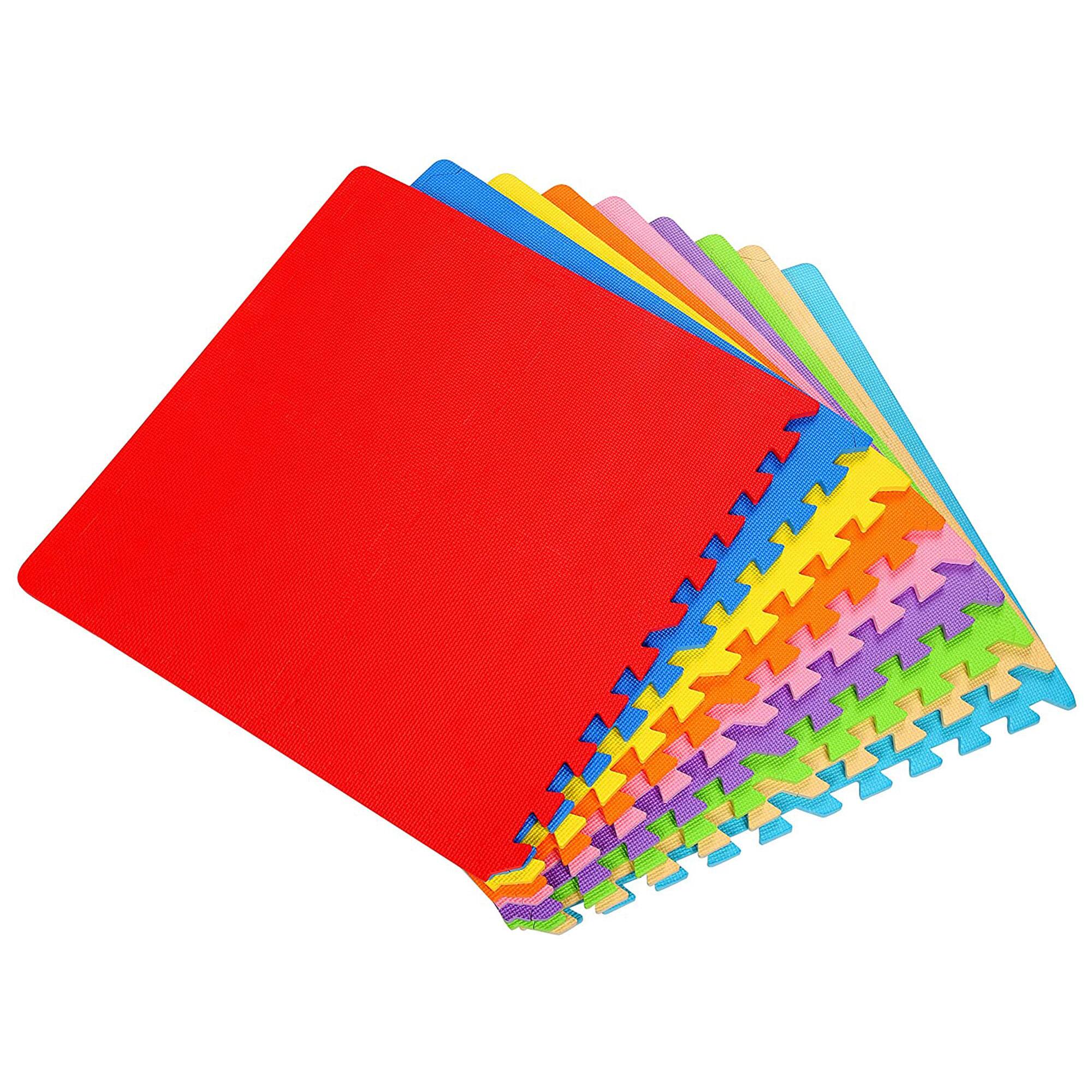 Alt View 8. BalanceFrom Fitness - BalanceFrom Thick Interlocking Puzzle Foam Exercise Play Mats, 36 Sq Ft (8 Pack) - Multicolor.