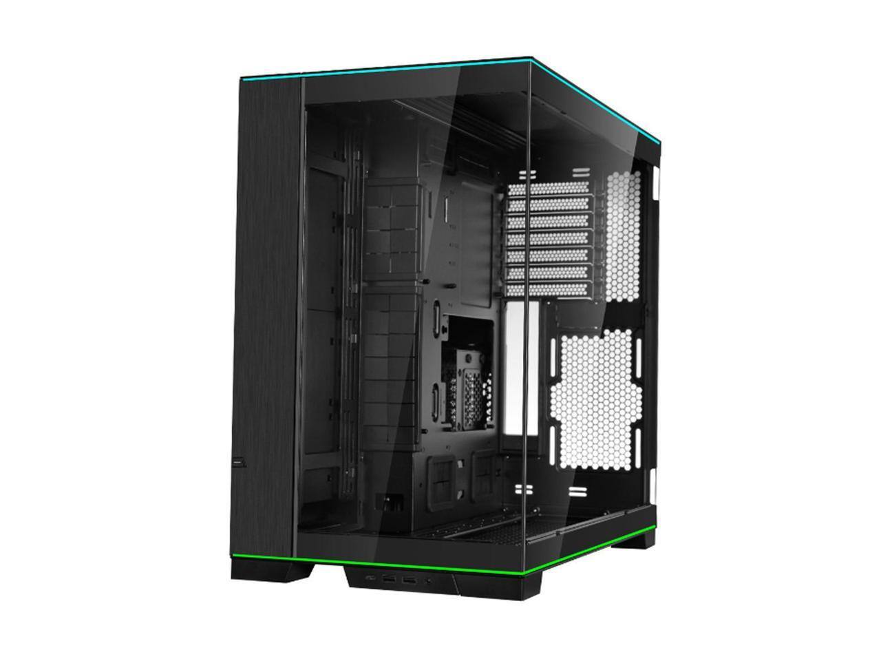 Alt View 10. Lian Li - LIAN LI O11 Dynamic EVO RGB  Black Aluminum / Steel / Tempered Glass ATX Mid Tower Computer Case----O11DERGBX - Black.