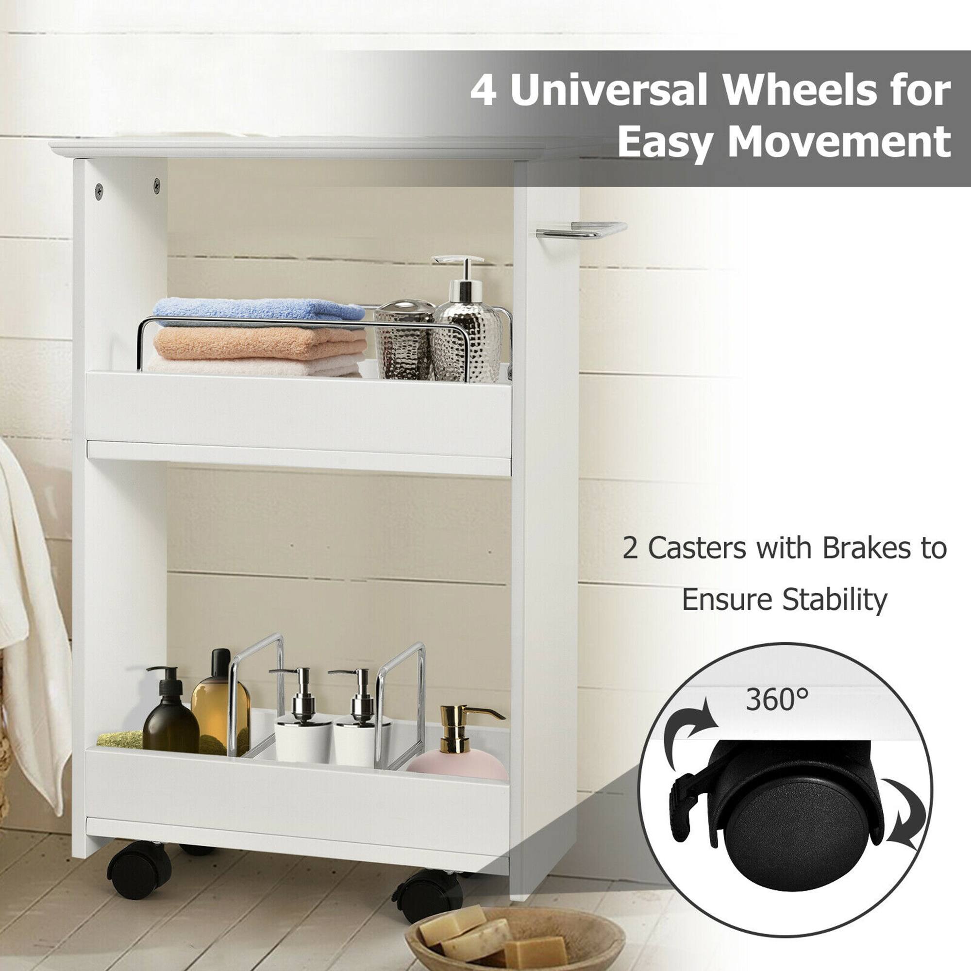 4 Universal Wheels for Easy Movement

2 Casters with Brakes to Ensure Stability

360°