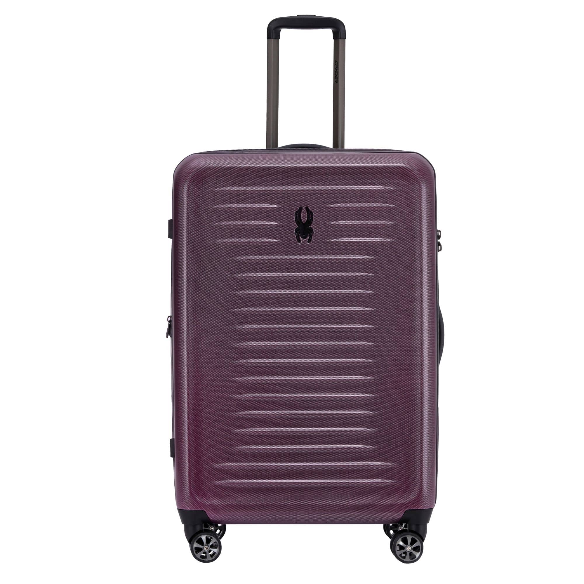 Spyder - Rails 29 Inch Expandable Hardside Upright Suitcase with 360 Spinner Wheels, TSA Approved Lock - Burgundy