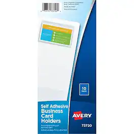 Avery - Self-Adhesive Vinyl Sleeve, 2" x 3.5" Business Cards, 10/Pack - Clear
