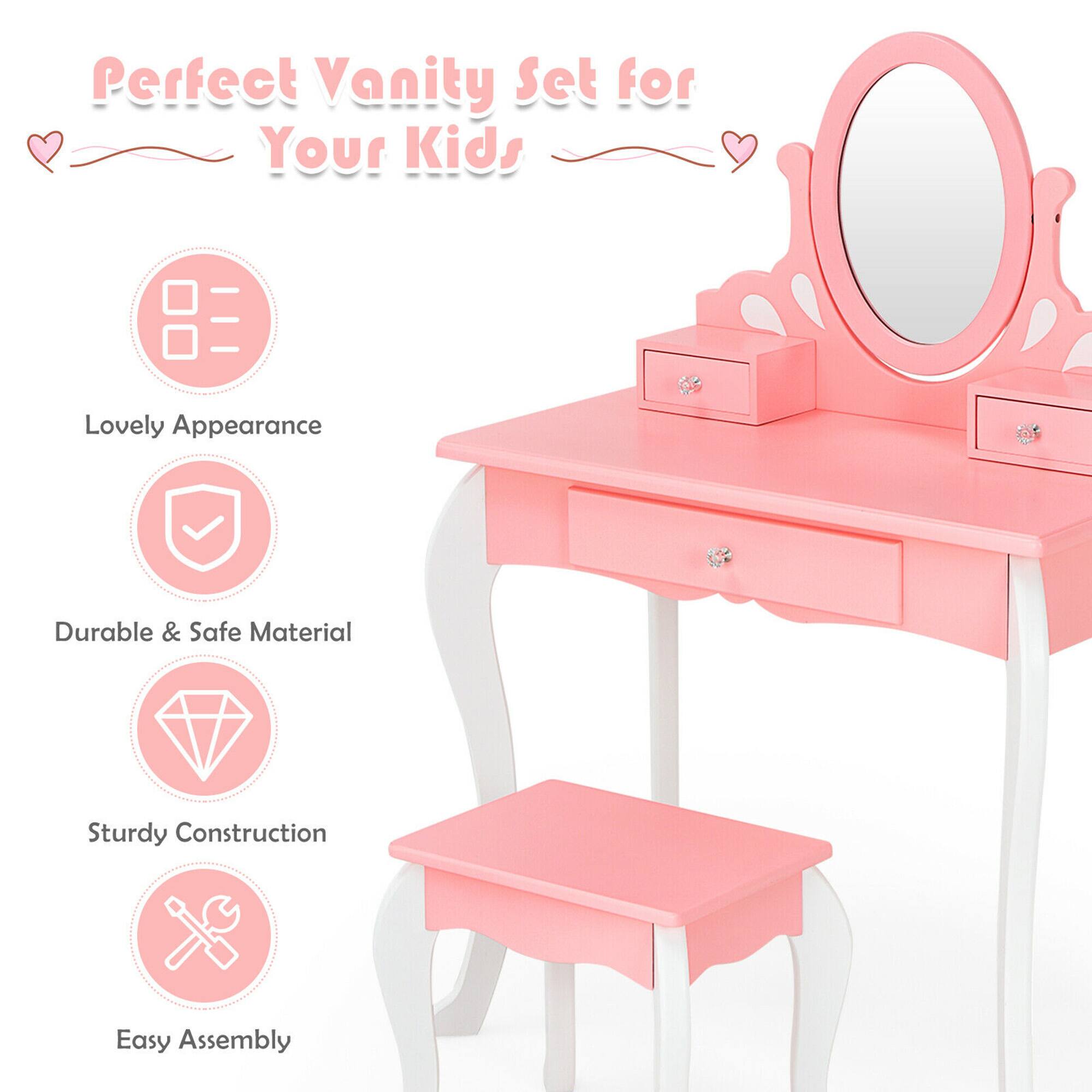 Perfect Vanity Set for Your Kids

- Lovely Appearance
- Durable & Safe Material
- Sturdy Construction
- Easy Assembly