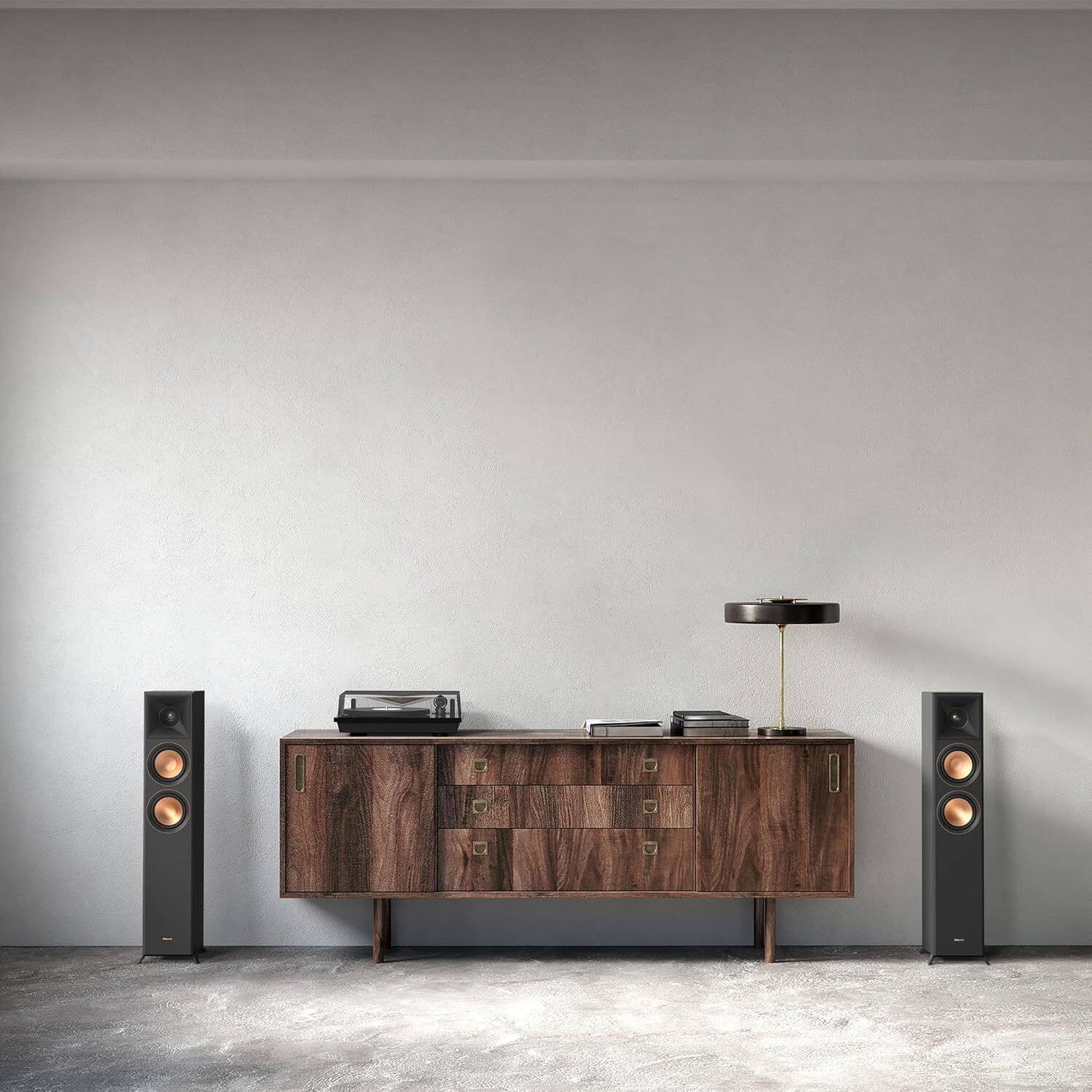 Alt View 1. Klipsch - Klipsch Reference Premiere RP-5000F II 2.0 Dual Floorstanding Speakers in Ebony - Black.