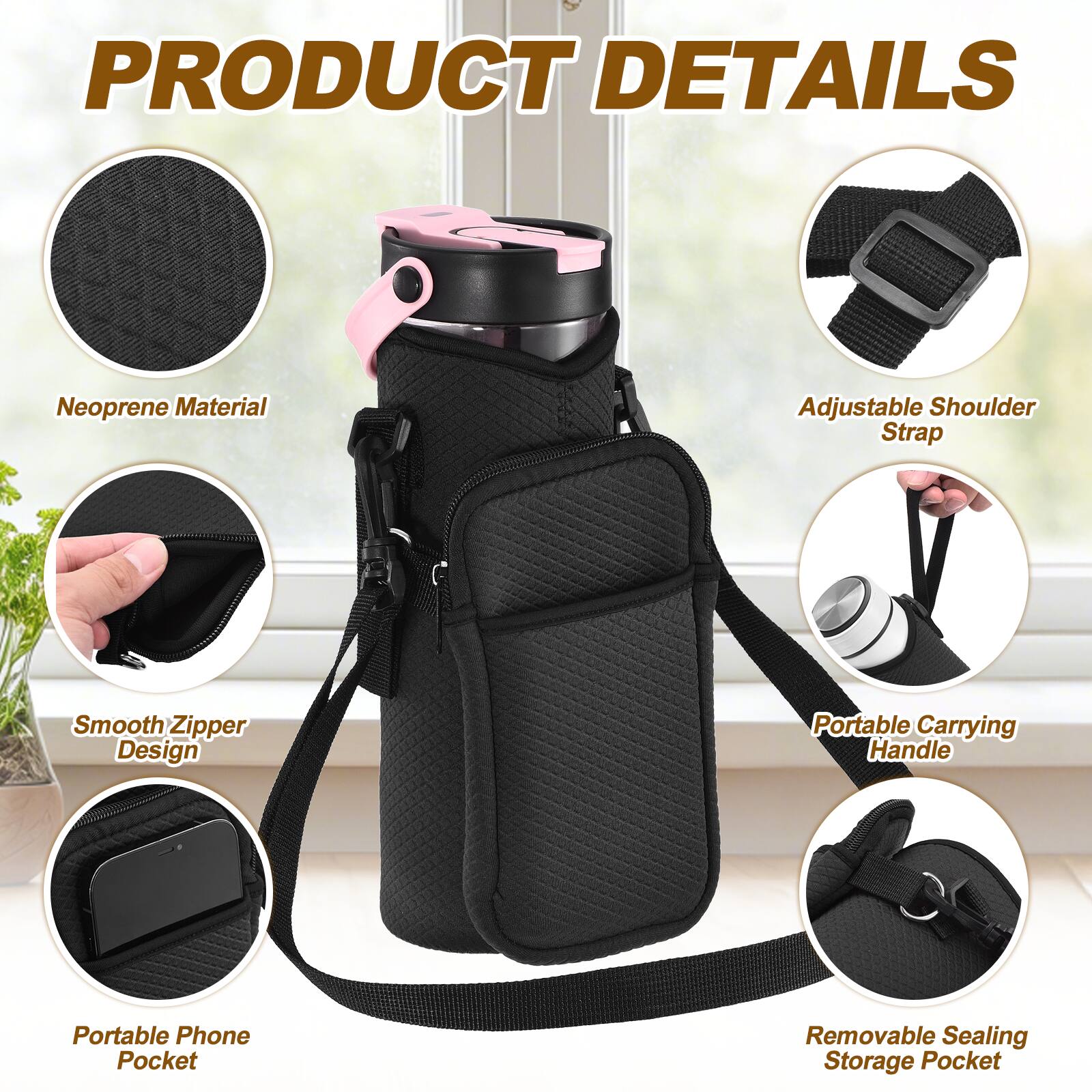 PRODUCT DETAILS

- Neoprene Material
- Adjustable Shoulder Strap
- Smooth Zipper Design
- Portable Carrying Handle
- Portable Phone Pocket
- Removable Sealing Storage Pocket