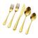 Alt View 5. VEVOR - 100-Piece Gold Silverware Set, Food-Grade Stainless Steel Flatware Utensils for 20, Mirror Finished Cutlery Set - Gold.
