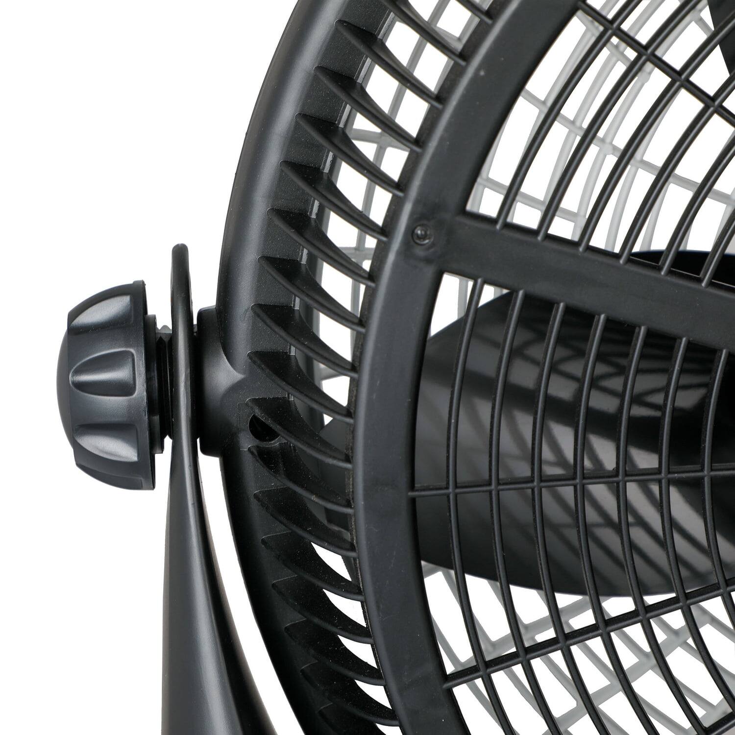 Alt View 6. Black+Decker - BLACK+DECKER Floor Fan with 3 Fan Settings, Gray - Black.
