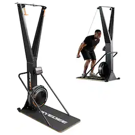 Syedee - Ski Exercise Machine, Indoor Aerobic Exercise Machine, Ski Equipment, Indoor Aerobic Wind Resistance, Home Gym Machine - Black