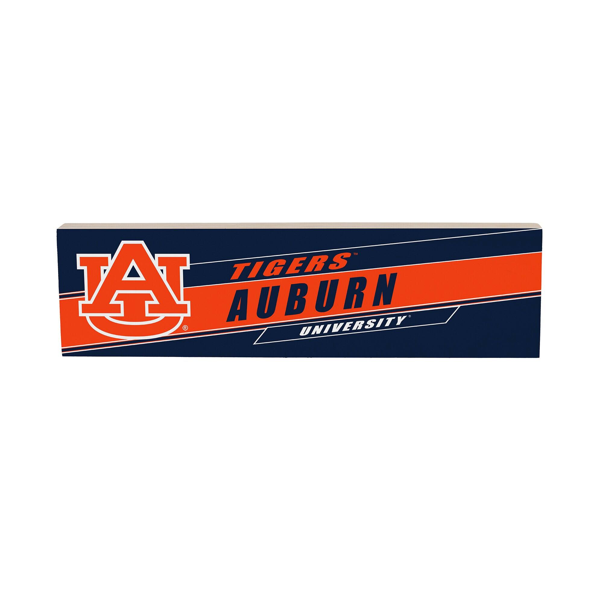 Auburn Tigers 5" x 18" Shadow Logo Wood Mantle Sign