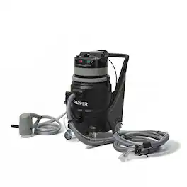Dapper Supply - Commercial Steam Wet/Dry Vacuum Cleaner with Extraction, 1 Gal. Solution & 3.5 Gal. Recovery Tank - Black