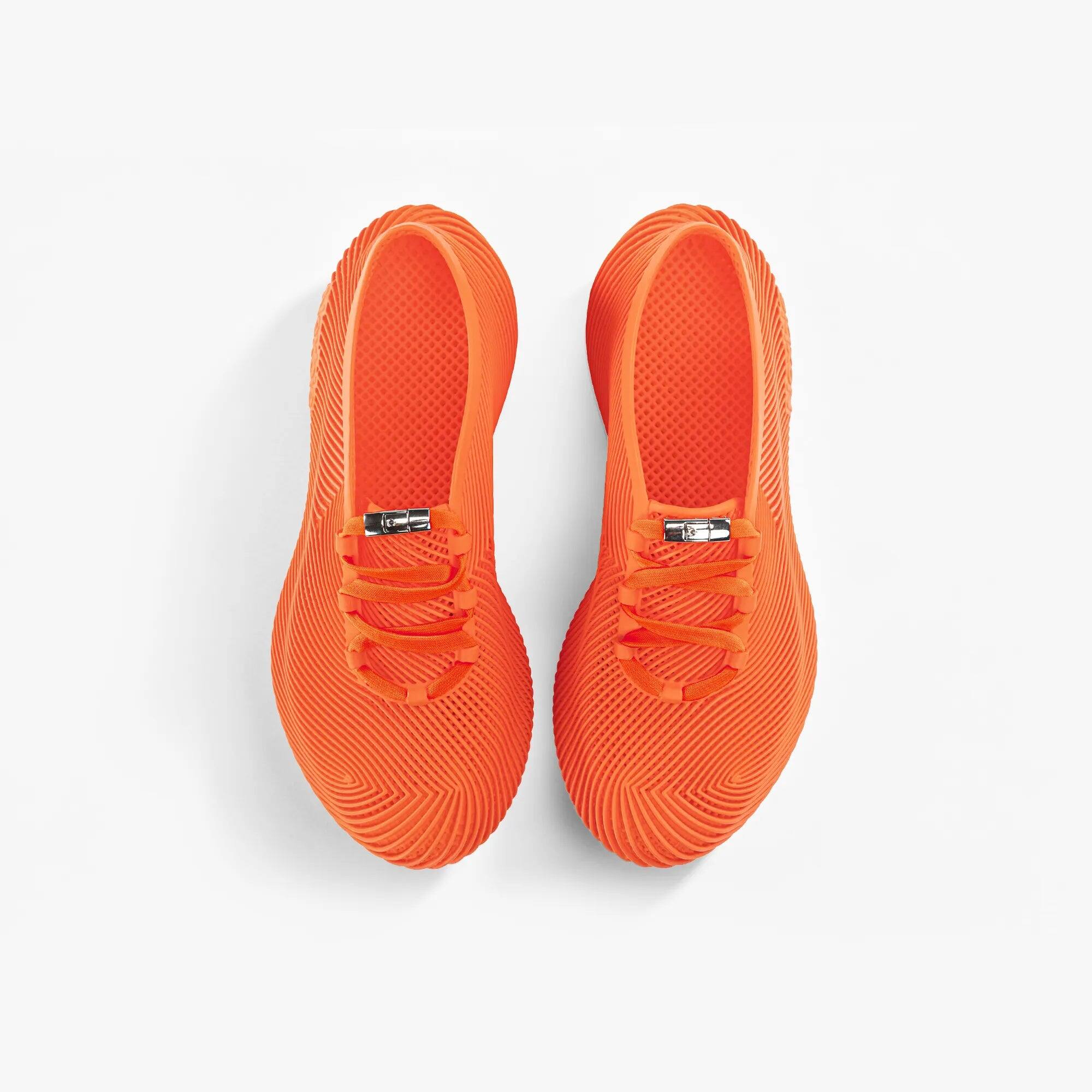 Alt View 1. Nexbie - Aeroraise 3D Printed Sneakers - Orange.