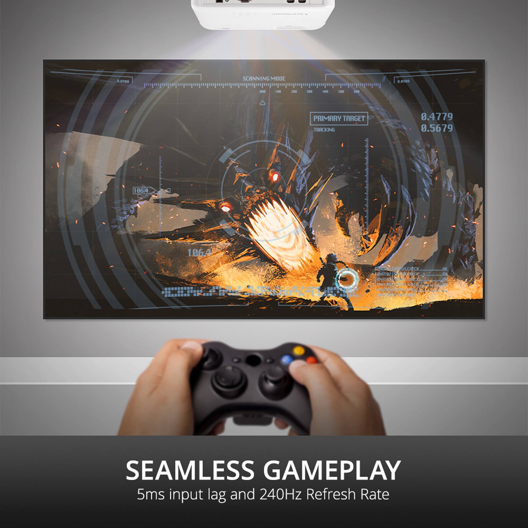 Seamless Gameplay: 5ms input lag and 240Hz refresh rate.