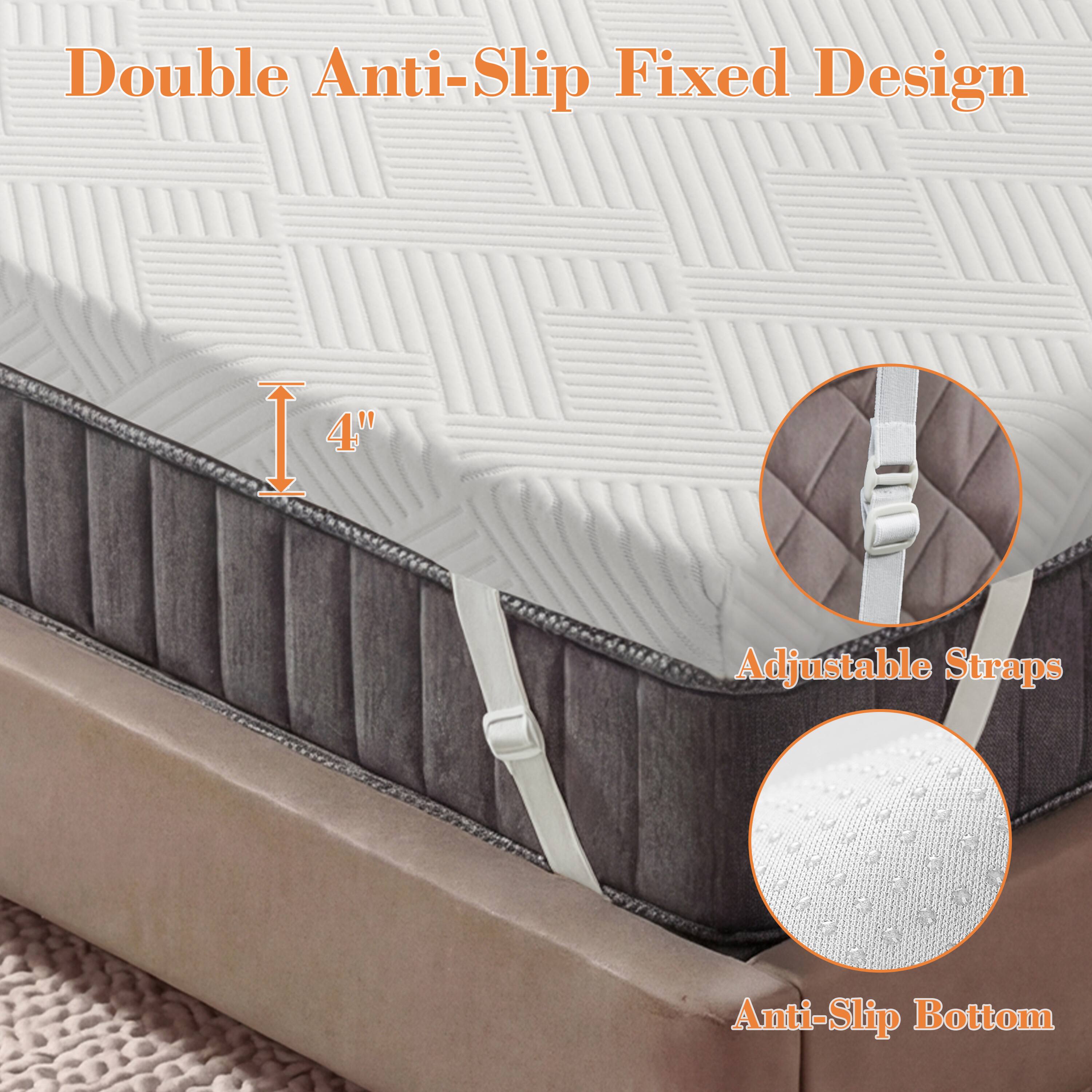 Double Anti-Slip Fixed Design  
4" Adjustable Straps  
Anti-Slip Bottom
