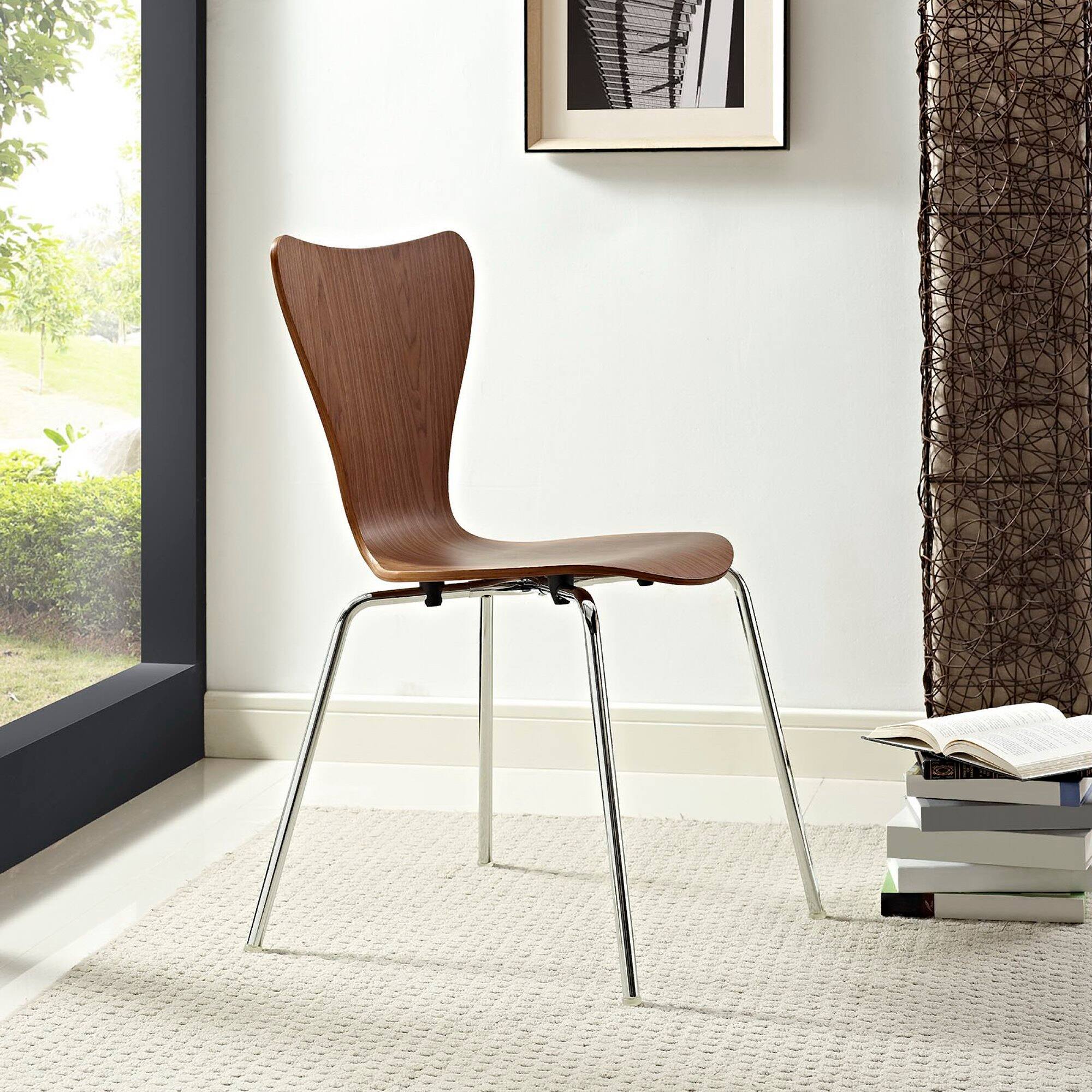 Alt View 1. Modway - Ernie Dining Side Chair by Modway - Brown.