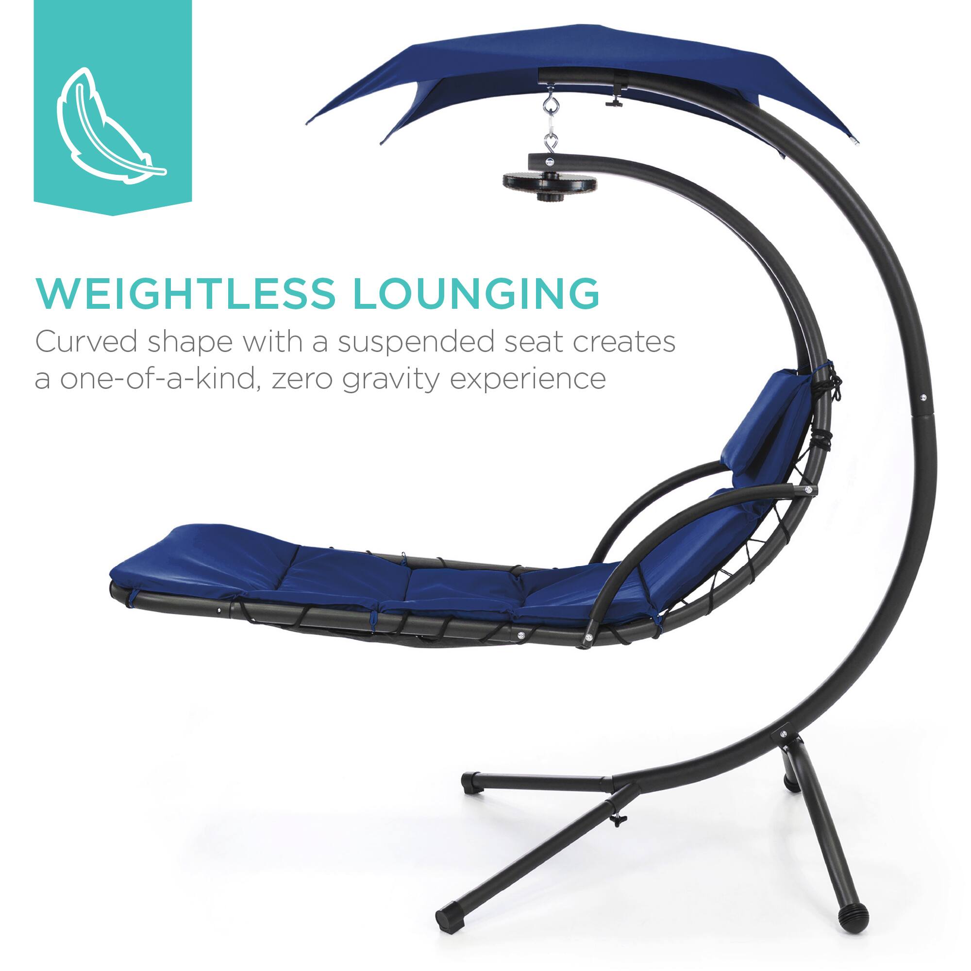 WEIGHTLESS LOUNGING  
Curved shape with a suspended seat creates a one-of-a-kind, zero gravity experience