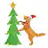 Alt View 11. Costway - 4 FT Christmas Tree & Dog Lighted Tinsel Holiday Decoration with 125 Lights - Multicolor.