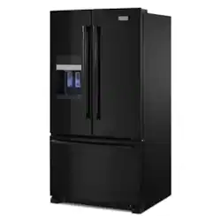 Maytag - 25 Cu. Ft. French Door Refrigerator with PowerCold Feature - Black - Black on Black - Front_Zoom
