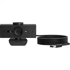 Front. HP - HP 625 Webcam - 4 Megapixel - 60 fps - USB Type A - 1920 x 1080 Video - Auto-focus - 92° Angle - Microphone.