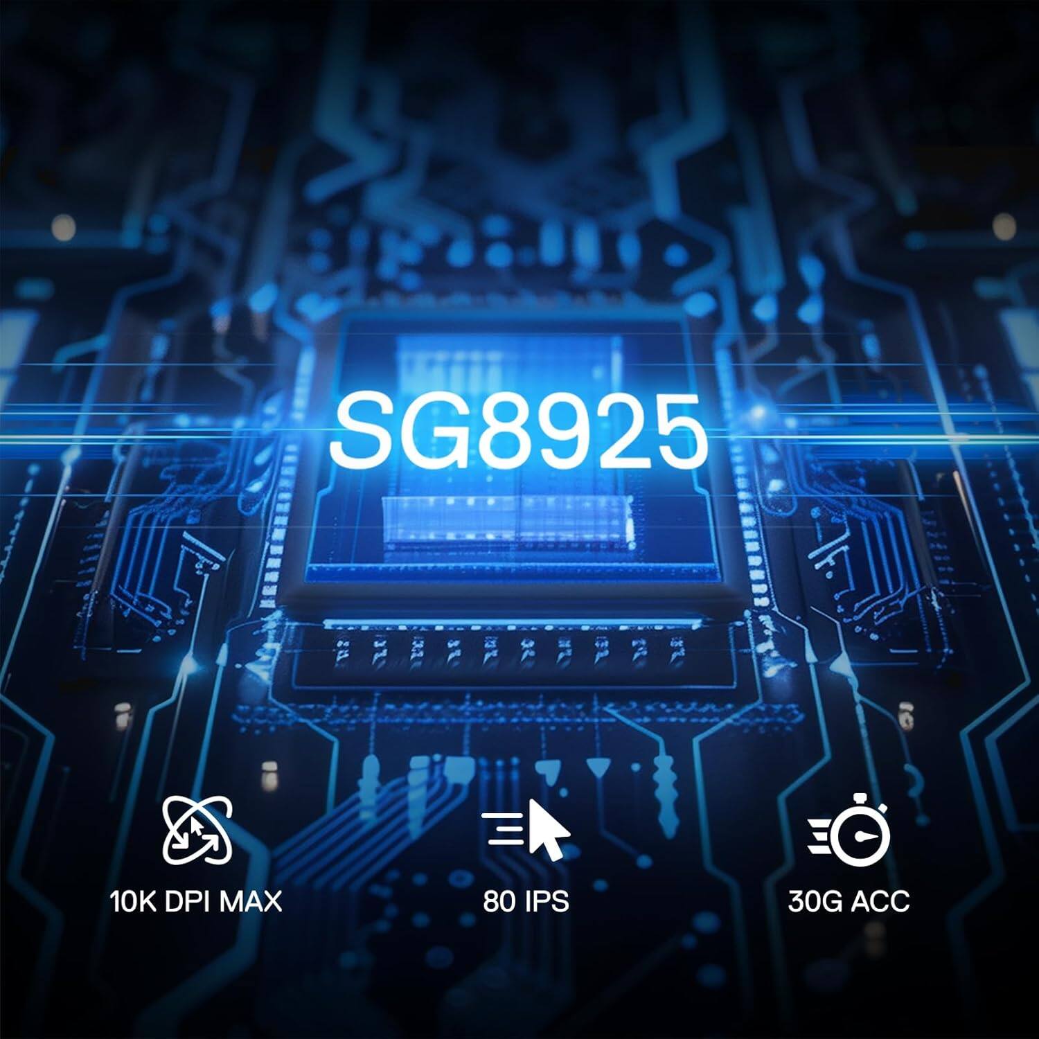 SG8925  
10K DPI MAX  
80 IPS  
30G ACC